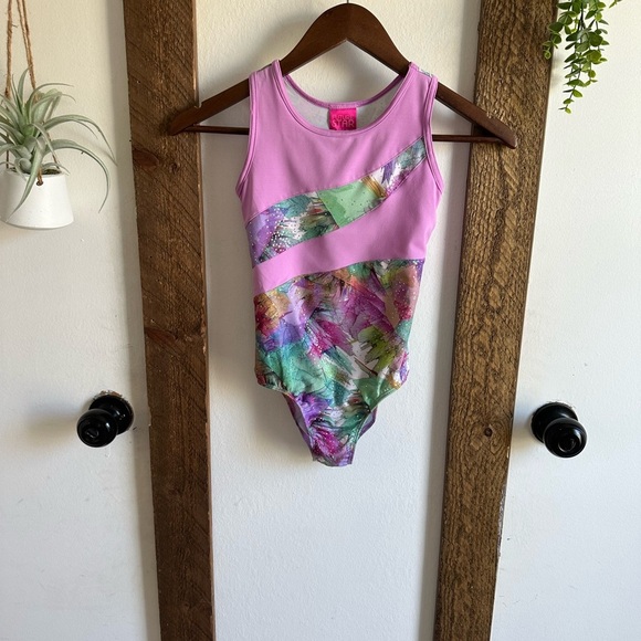 Capezio Future Star Girls Vibrant Multi Color Dance Leotard One-Piece Size Small - Picture 6 of 16
